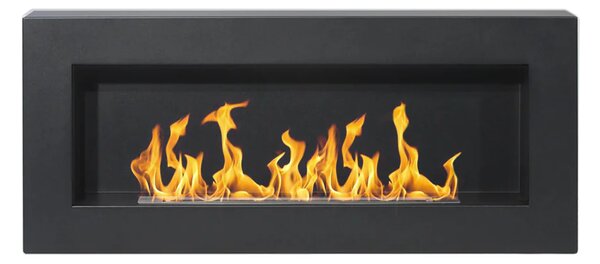 Divina Fire Camino a bioetanolo biocamino da parete Siena Nero 90x12x40 h - DF91022
