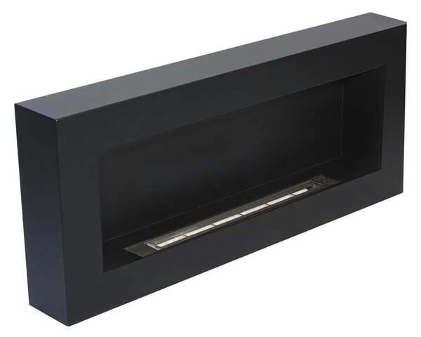 Divina Fire Camino a bioetanolo biocamino da parete Siena Nero 90x12x40 h - DF91022