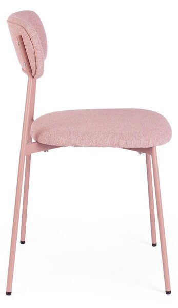Sedia da pranzo rosa in imbottito Inka – Yes Everyday
