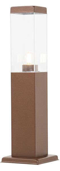 Lampada da esterno moderna a palo marrone ruggine 45 cm - Malios