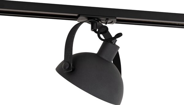Faretto da binario monofase industriale nero con interno dorato - Iconic Magnax