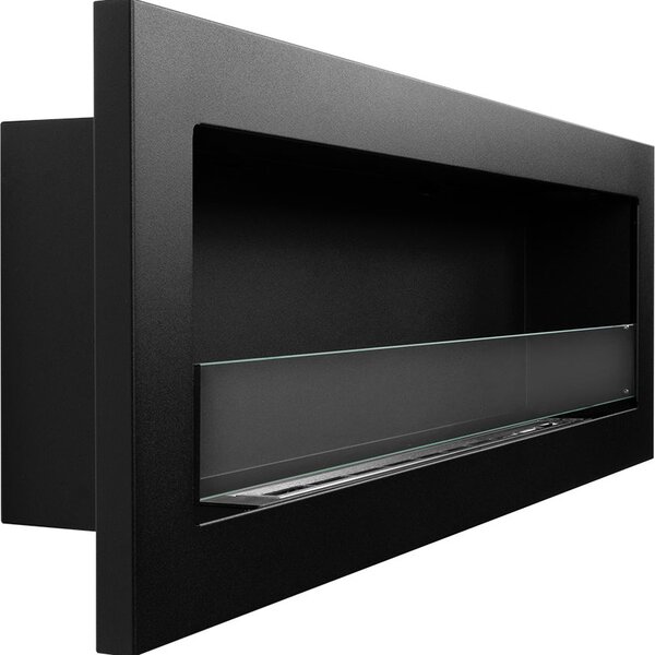 Divina Fire Camino a Bioetanolo da Incasso a Parete Biocamino 120x40 Livorno 120 Nero - DF1200LIVORNO