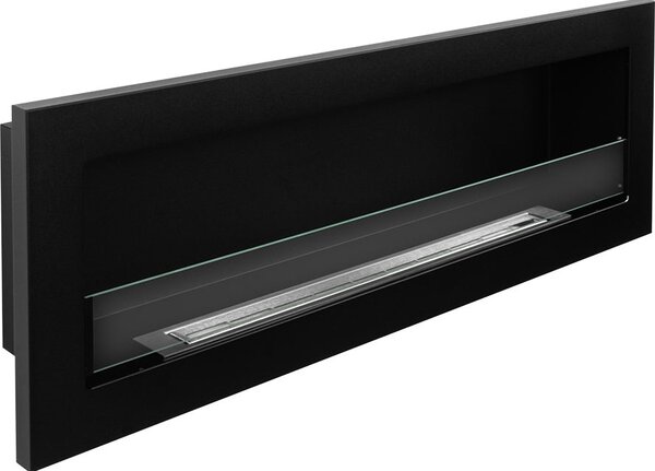 Divina Fire Camino a Bioetanolo da Incasso a Parete Biocamino 120x40 Livorno 120 Nero - DF1200LIVORNO