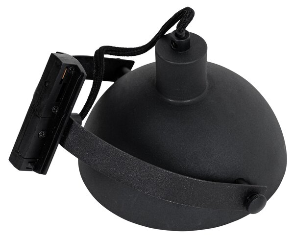 Faretto da binario monofase industriale nero con interno dorato - Iconic Magnax