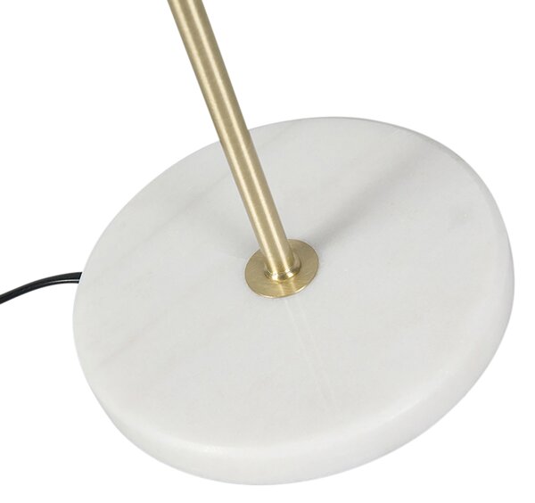 Lampada da tavolo ottone con paralume in velluto verde 35cm - Kaso