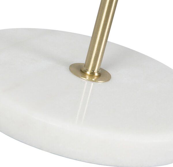 Lampada da tavolo ottone con paralume in velluto verde 35cm - Kaso