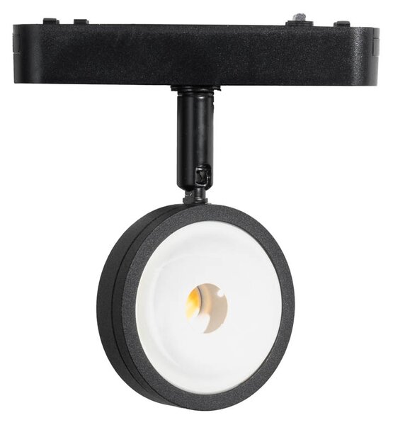 Faretto moderno nero per sistema binario monofase incluso LED girevole e orientabile - Magnetic Lance