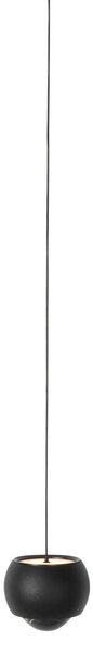Lampada a sospensione moderna nera per sistema binario monofase con LED incluso - Magnetic Lance