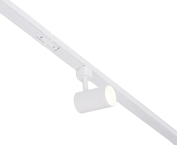 Sistema a binario monofase con 3 faretti e lampade a sospensione bianco - Cavalux Jeana