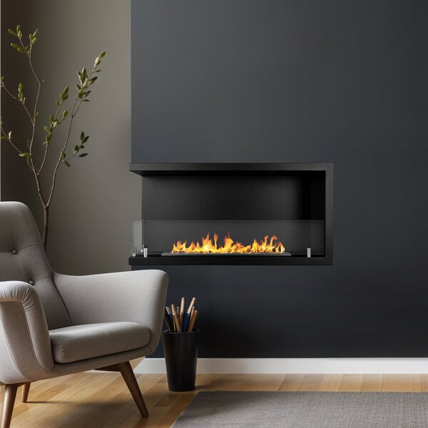Divina Fire Camino a Bioetanolo da Incasso ad Angolo Biocamino Angolare 90x45 Sutri 90 SX - DF900SX