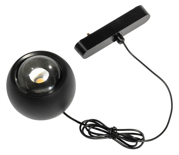 Lampada a sospensione moderna nera per sistema binario monofase con LED incluso - Magnetic Lance