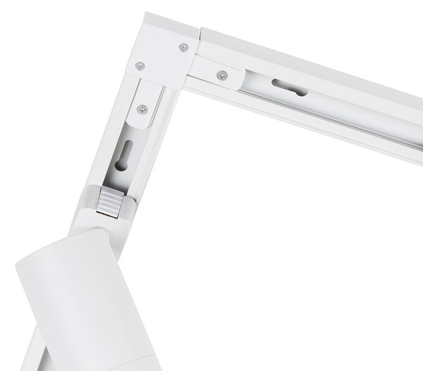 Sistema di illuminazione a binario monofase moderno con 15 faretti bianco - Iconic Jeana