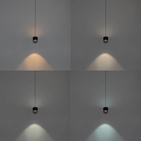 Lampada a sospensione moderna nera per sistema binario monofase con LED incluso - Magnetic Lance