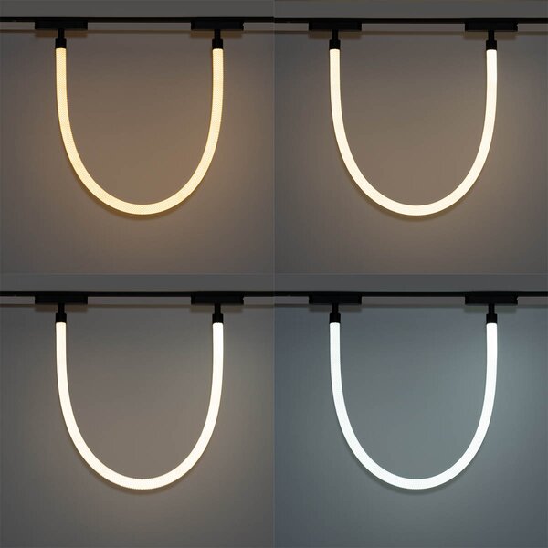 Lampada a sospensione moderna bianca per sistema binario monofase 8W 3000K - Magnetic Tautau