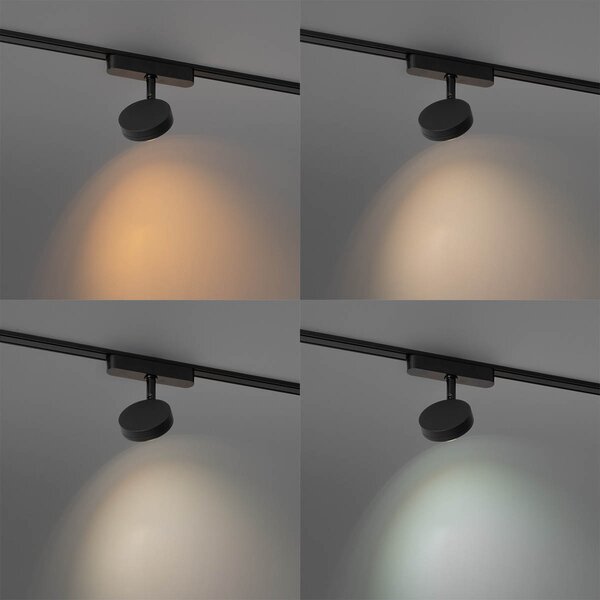 Faretto moderno nero per sistema binario monofase incluso LED girevole e orientabile - Magnetic Lance