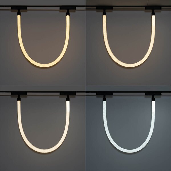 Lampada a sospensione moderna bianca per sistema binario monofase 8W 3000K - Magnetic Tautau