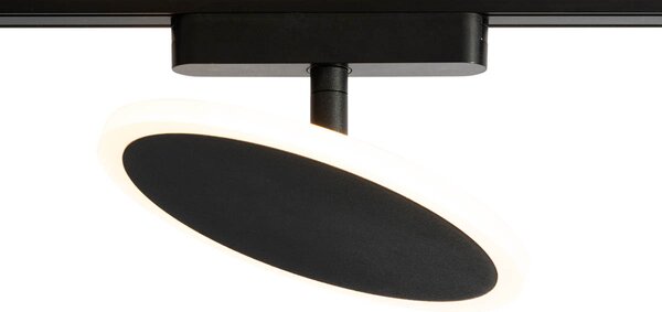 Faretto moderno nero per sistema binario monofase con LED incluso - Magnetic Puk