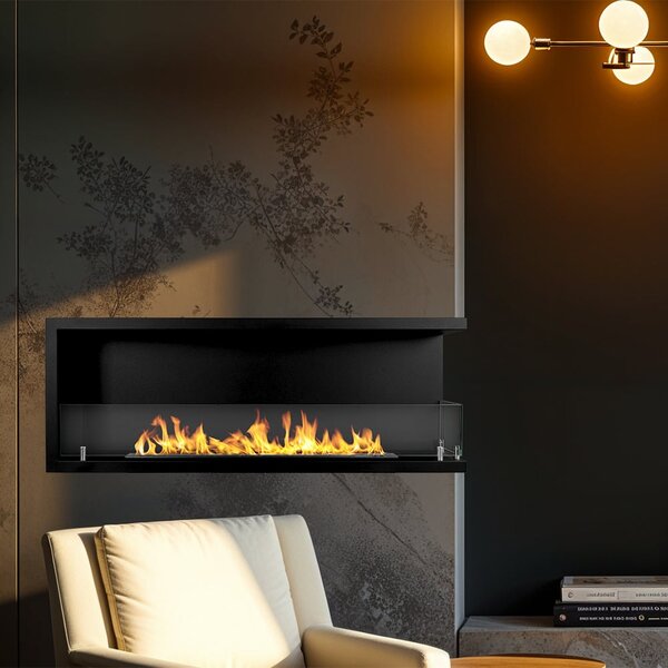 Divina Fire Camino a Bioetanolo da Incasso ad Angolo Biocamino Angolare 120x45 Sutri 120 DX - DF1200DX