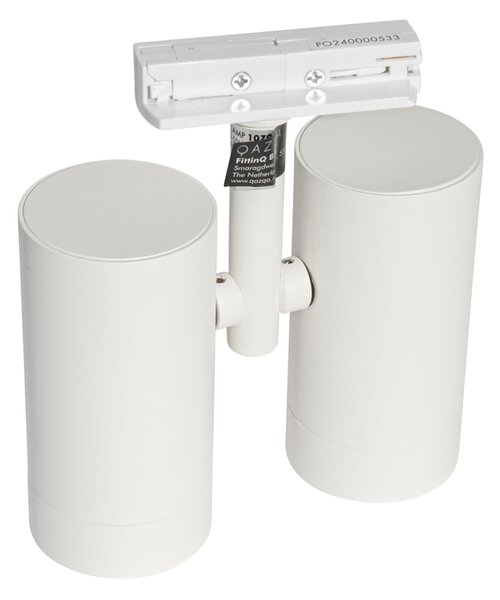 Faretto a binario moderno monofase bianco 2 luci - Iconic Scopio