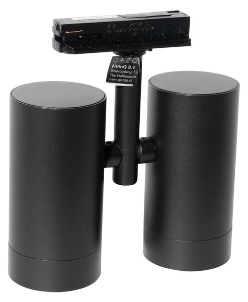 Faretto binario moderno monofase nero 2 luci - Iconic Scopio