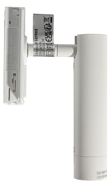 Faretto moderno bianco per sistema a binario monofase - Iconic Ivy