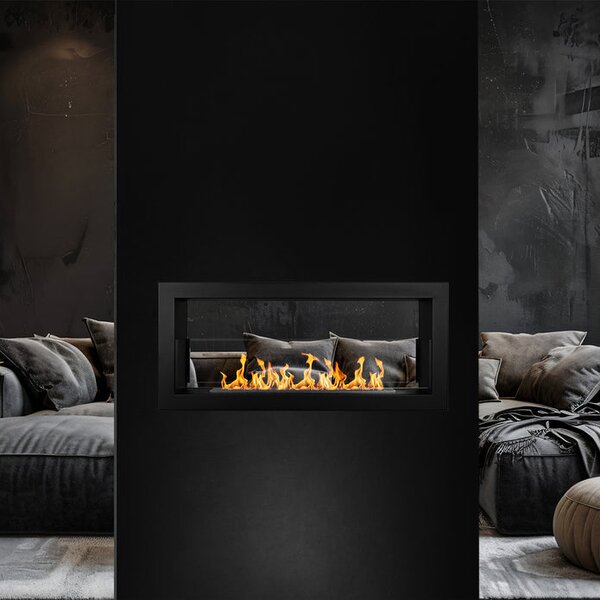 Divina Fire Camino a Bioetanolo da Incasso Bifacciale Biocamino 2 Lati 90x40 Montefalco 90 - DF900DS