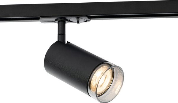 Faretto moderno con anello fumé per sistema a binario monofase GU10 50 mm - Iconic Jeana