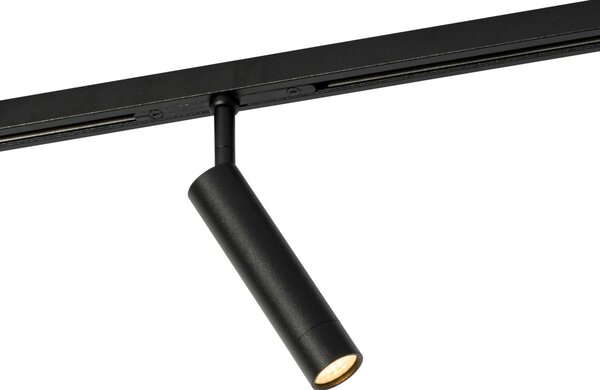 Faretto moderno nero per sistema binario monofase - Slimline Uzzy