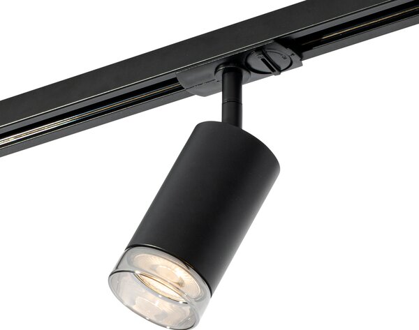 Faretto moderno con anello fumé per sistema a binario monofase GU10 50 mm - Iconic Jeana