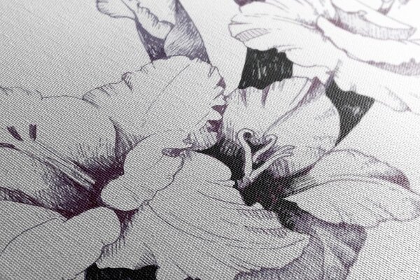 Quadro su tela – Illustrazione di gladioli in fiore