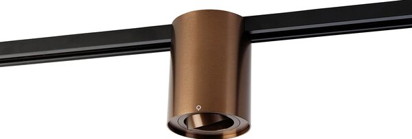 Faretto da binario monofase moderno bronzo scuro - Iconic Rondoo Up