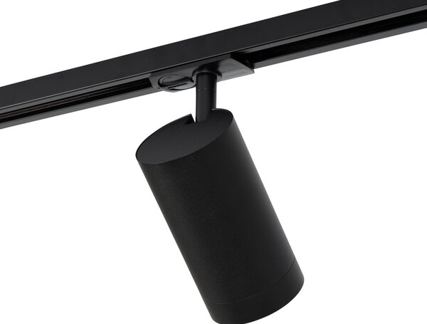 Sistema di illuminazione a binario moderno con 5 faretti neri monofase GU10 70mm - Iconic Jeana Luxe
