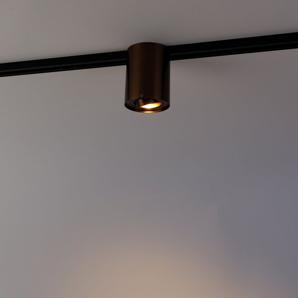 Faretto da binario monofase moderno bronzo scuro - Iconic Rondoo Up