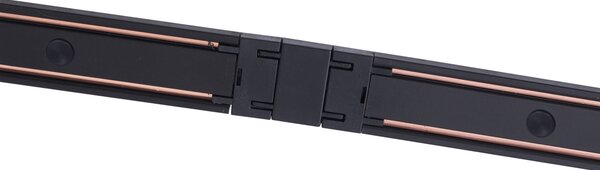 Sistema di illuminazione su binario moderno con 4 faretti neri monofase 200 cm - Magnetic Gert