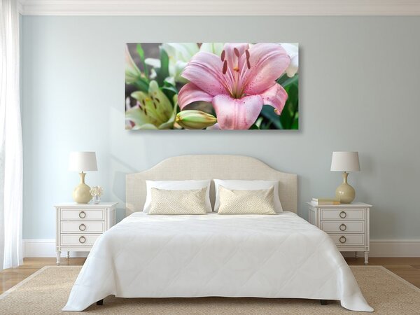 Quadro su tela – Giglio rosa in fiore