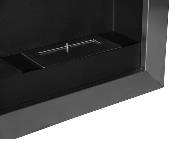 DecHome Camino a Bioetanolo da Parete con 3 Bruciatori In Acciaio Inox 1.5 lt 110x63x16 cm - D0755