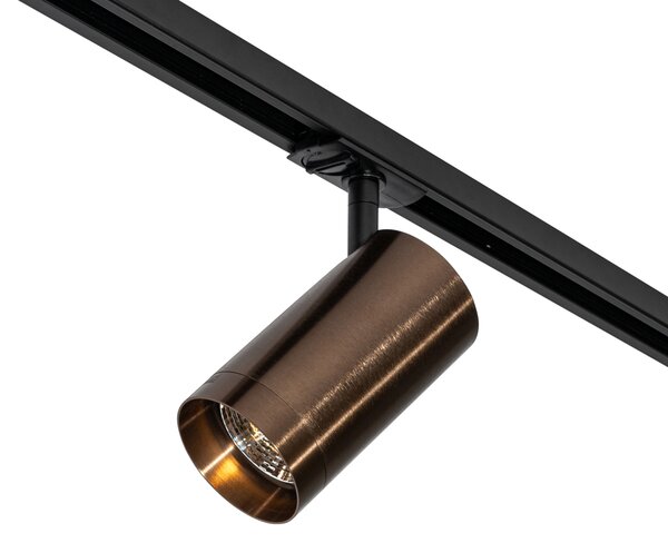 Faretto moderno bronzo scuro per sistema a binario monofase 70 mm - Iconic Jeana Luxe