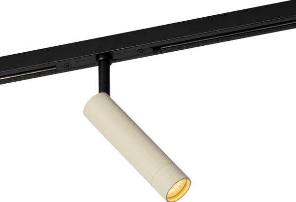 Faretto moderno beige e nero per sistema binario monofase - Slimline Uzzy