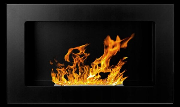 Divina Fire Camino a bioetanolo da parete o incasso Pisa Nero 65x12x40 h - DF91019