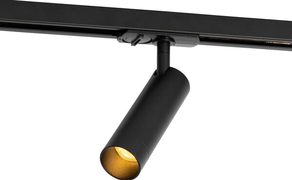 Faretto moderno nero per sistema a binario monofase da 35 mm - Iconic Jeana Luxe