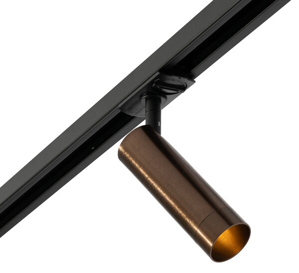 Faretto moderno bronzo scuro per sistema a binario monofase 35 mm - Iconic Jeana Luxe