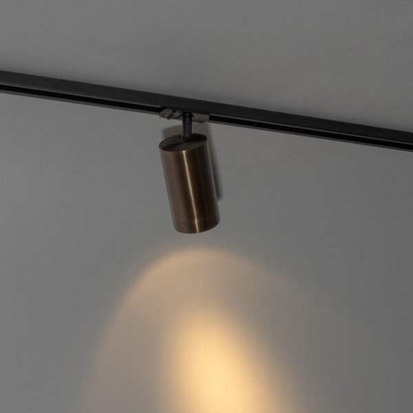 Faretto moderno bronzo scuro per sistema a binario monofase 70 mm - Iconic Jeana Luxe