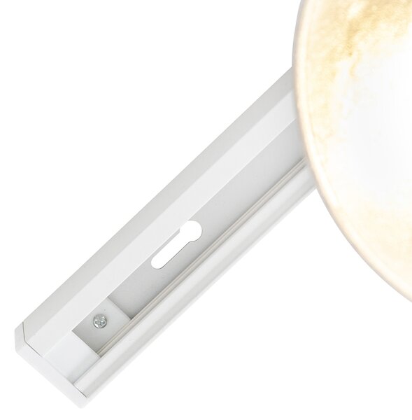 Sistema a binario monofase con 6 faretti orientabili bianchi - Magnax Jeana