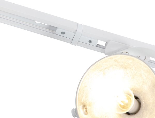 Sistema a binario monofase con 3 faretti orientabili bianchi - Magnax