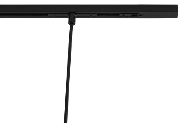 Sistema di illuminazione a binario moderno con 3 faretti a sospensione neri monofase - Slimline Keno