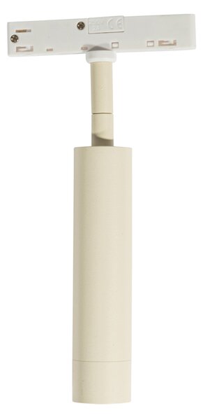Faretto moderno beige e bianco per sistema binario monofase - Slimline Uzzy