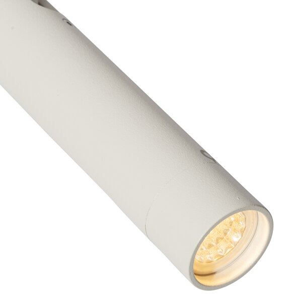 Sistema di illuminazione a binario moderno con 10 faretti bianchi monofase - Slimline Uzzy