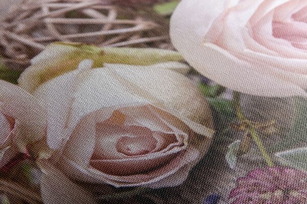 Stampa su tela – Composizione floreale festosa di rose