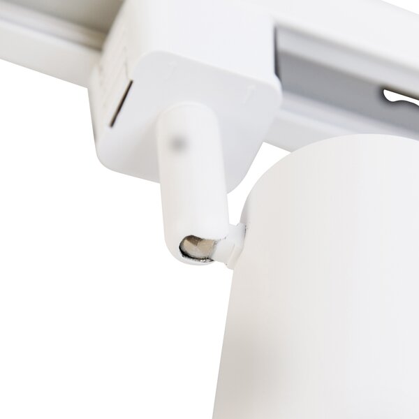 Sistema di illuminazione a binario moderno con 6 faretti bianchi monofase 200 cm - Iconic Jeana
