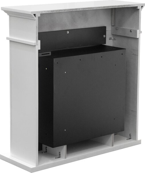 Divina Fire Camino a Bioetanolo da Terra con Bruciatore da 1.2 L 89.5xP28x90.5h cm colore Bianco Jefferson - DF87058